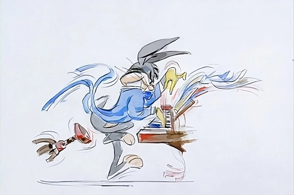 Inspiration reference — Bugs Bunny concert pianist from Rhapsody Rabbit
