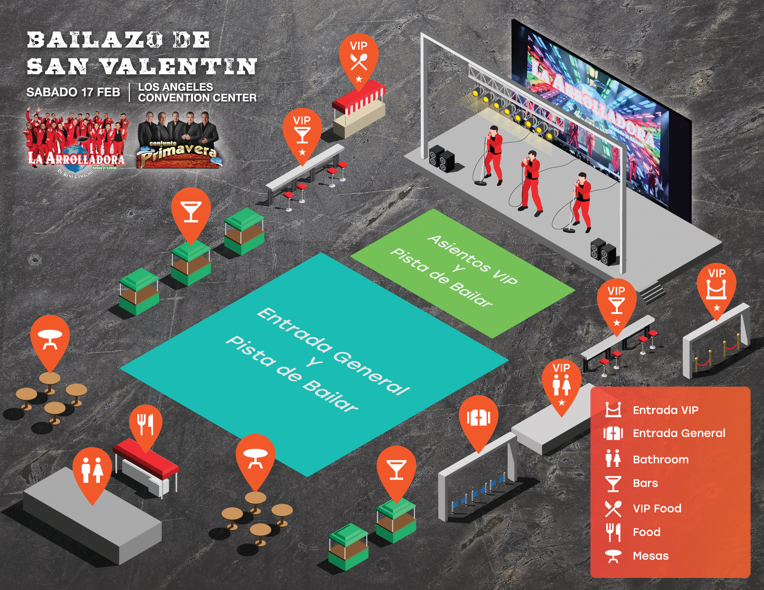 Super Bailes Venue Map