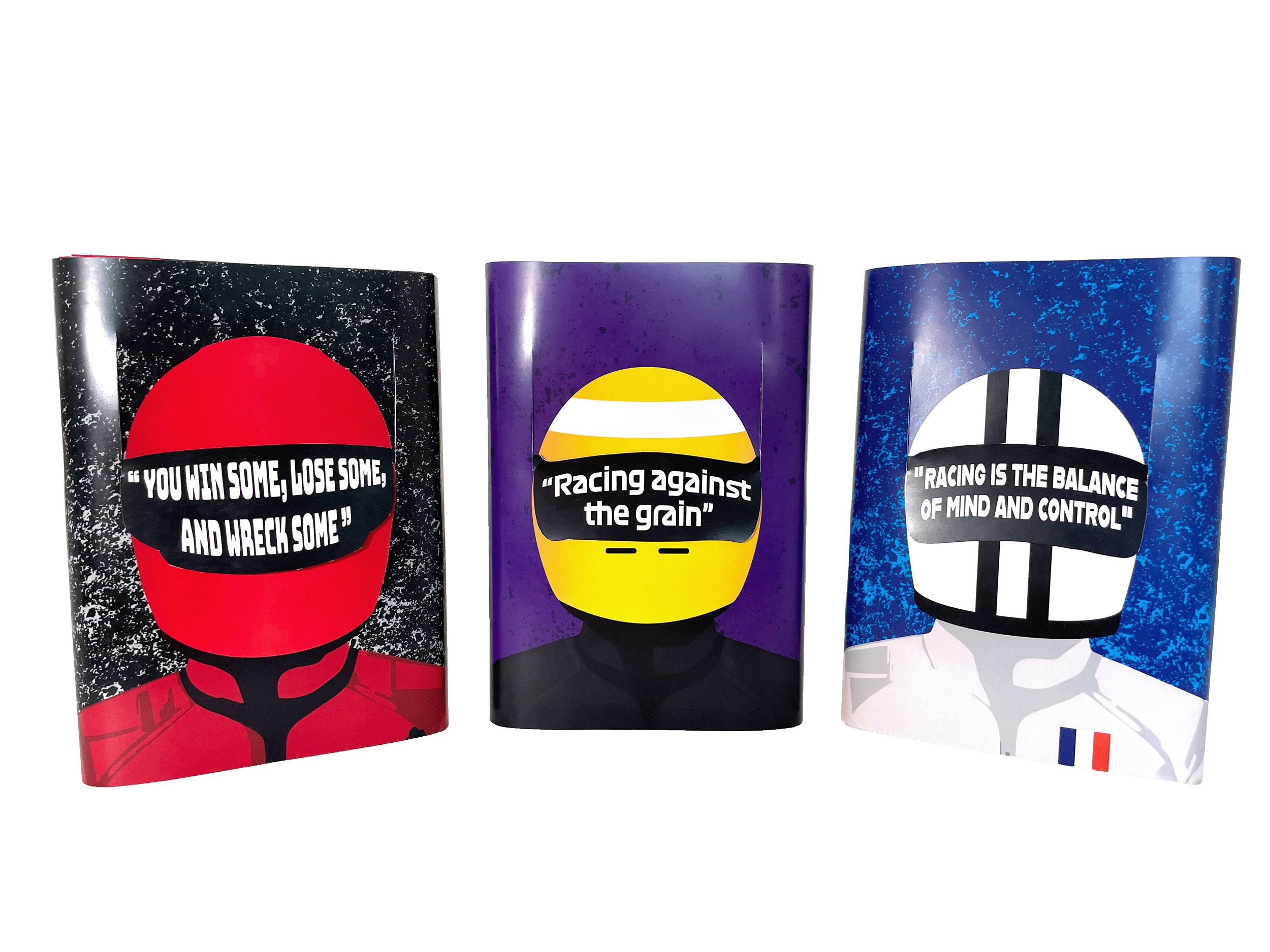 All book jackets with visor down