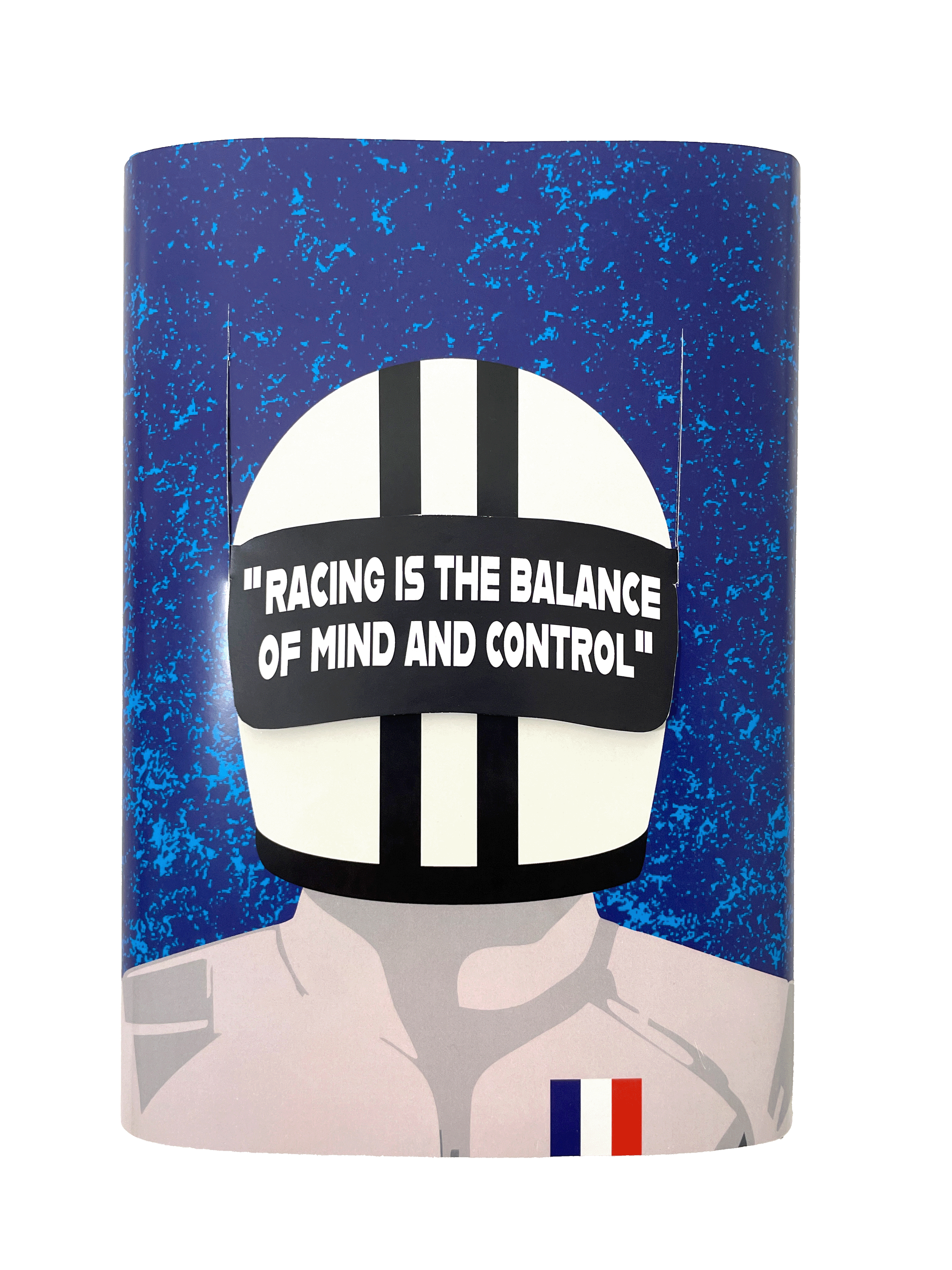 Steve McQueen book jacket with visor down