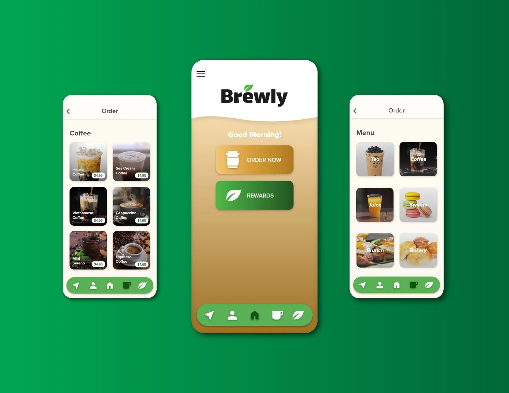 Brewly — craft beverage mobile app concept