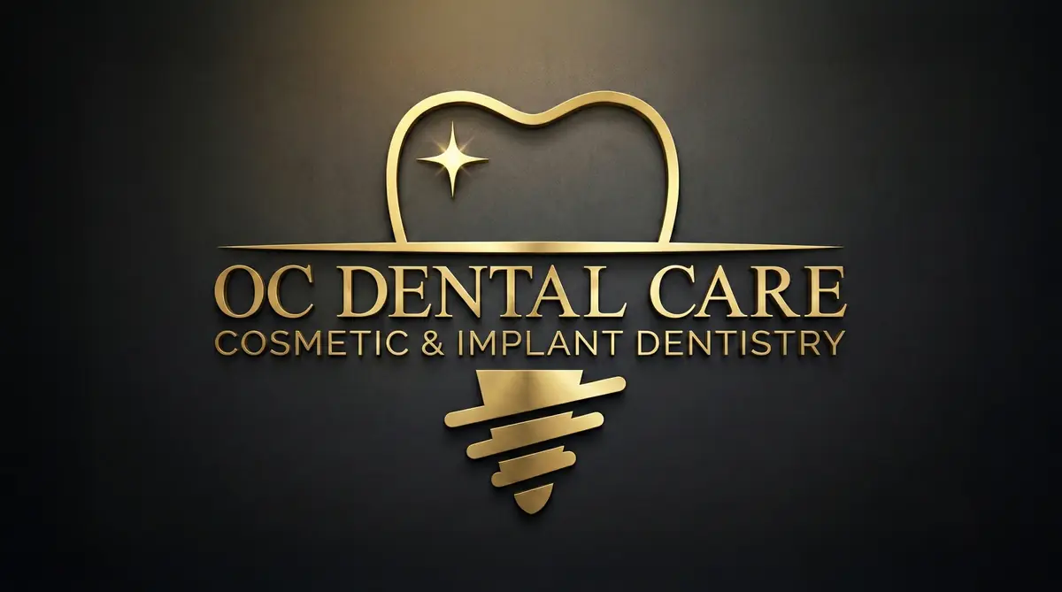 OC Dental Care — black & gold brand identity refresh