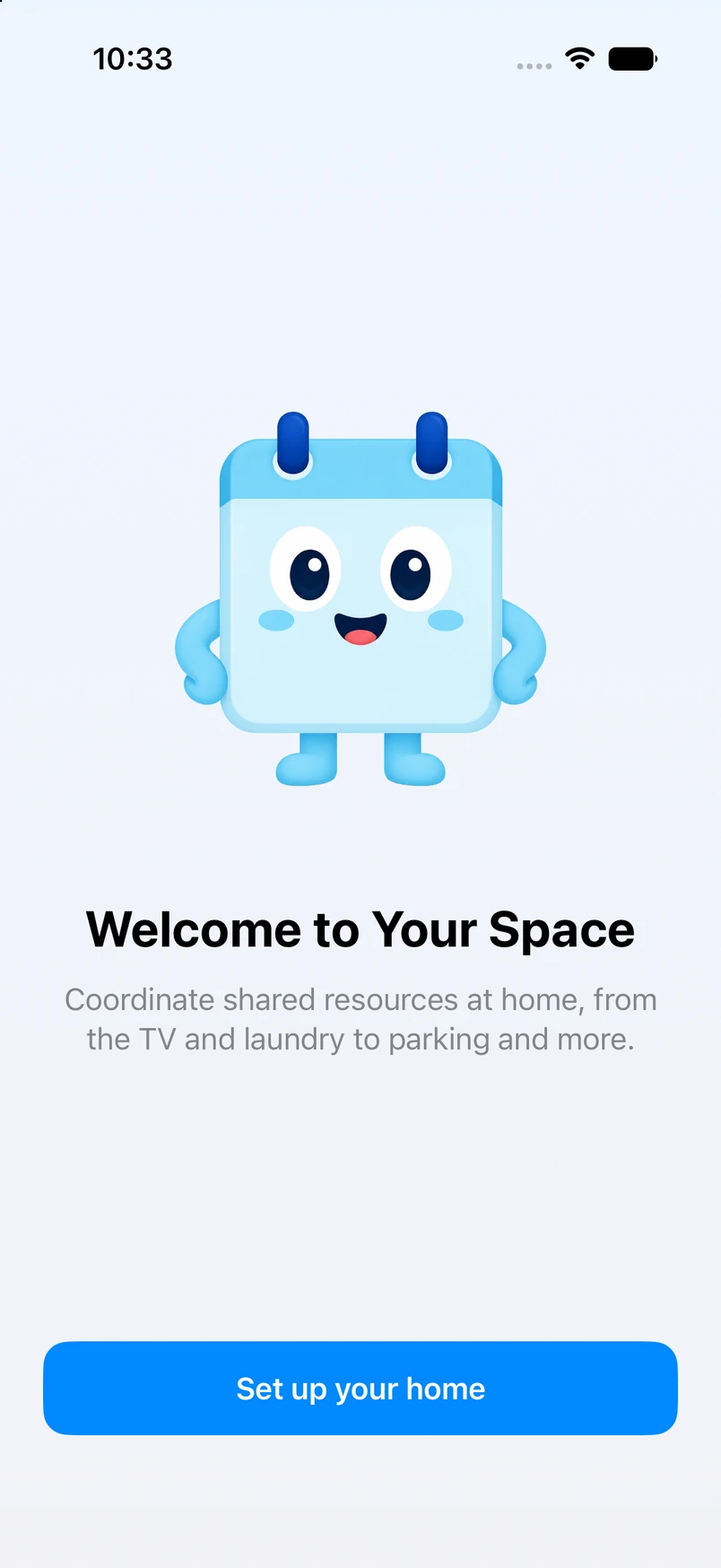 Welcome to Your Space onboarding screen